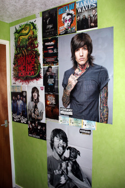 foreveraloneinthecrowd:  Poster wall finally started but still