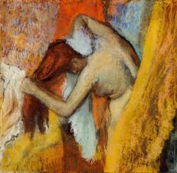 artdelarousseur:  La coiffure, Edgar Degas