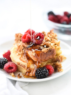 foodffs:  Coconut Baked French Toast With Oatmeal CrumbleReally