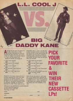 L.L. Cool J vs. Big Daddy Kane Pick Your Favorite & Win Their