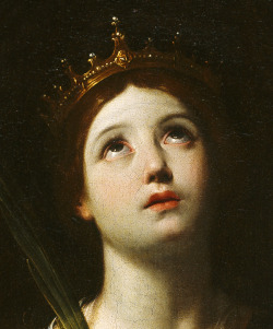 jaded-mandarin:  Guido Reni. Detail from St. Catherine of Alexandria.