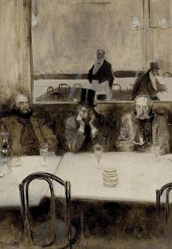 Paul Verlaine, Bibi-la-Purée et Stéphane Mallarmé au café