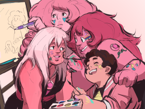 taikova:SO happy to be drawing rose quartzes. the rosy siblings!