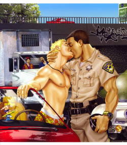 retro-gay-illustration:  For the Boys 24 by Joe Phillips.