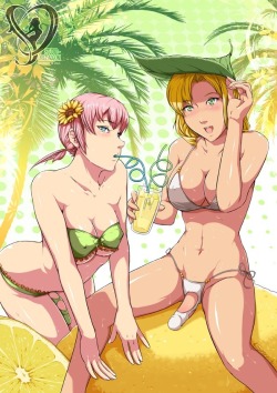 post-futa:  Futanari Swimsuits 