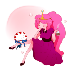 adventuretimeyoupeasants:  Princess Bubblegum and Peppermint