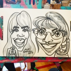 Doing caricatures at the Black Market in Cambridge, MA!  Just