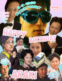 josukes-crazy-diamond:  Happy Birthday to Araki Hirohiko!-June