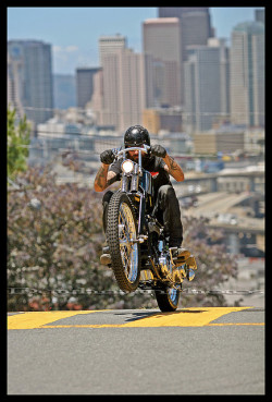 custombikeparadise:  totallyradchoppers:  Jasin Phares in SF