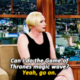 rubyredwisp:  Gwendoline Christie on The Late Late Show with