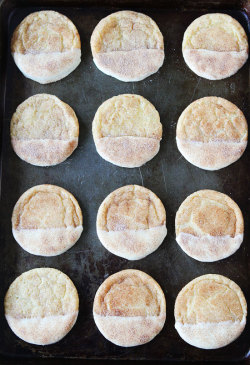 confectionerybliss:  White Chocolate Dipped Snickerdoodles •