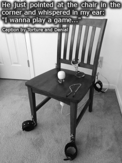 tortureanddenial:  He just pointed at the chair in the corner
