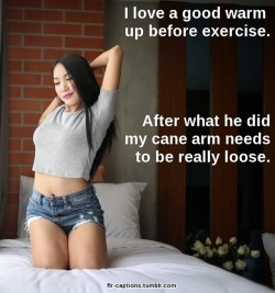 flr-captions: I love a good warm up before exercise. Caption