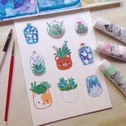 pinwheelbunny:  Plant doodles from last week and today~ 