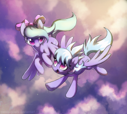 dawnf1re:  Flitter and Cloudchaser by Celebi-Yoshi  <3