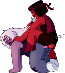 rare pair request: amethyst and ruby