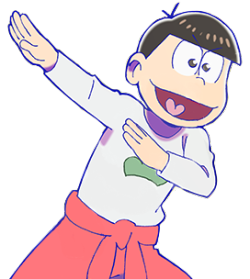 putaoso:  here’s an uhhh Dabbing Osomatsu transparent edit