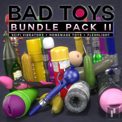 A second bundle pack of Bad Toys is now available! These products are created by the talented pandoramail! Enjoy 18 different erotic toys in this bundle. 18 universal props for Poser with morphs and materials. Ready for Poser 9 . Go for the bundle and