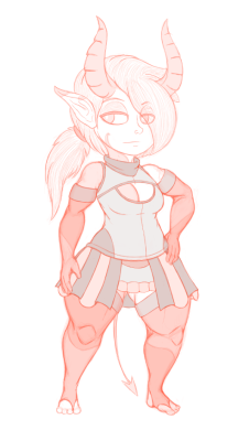 rigglesquiggles:  Clothing attempt for the imp. I like it, but