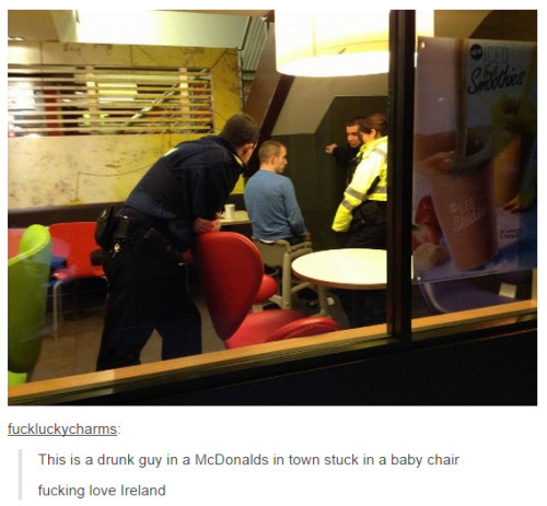 dduane:  goodbye-jawnlock:  irishbanter:  Ireland text posts  I never see posts about Ireland on my dash  I still want to know how that guy wedged himself into the baby chair.  