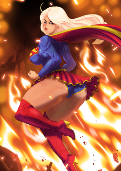 tovio-rogers:super girl drawn up for patreon. full view and psd