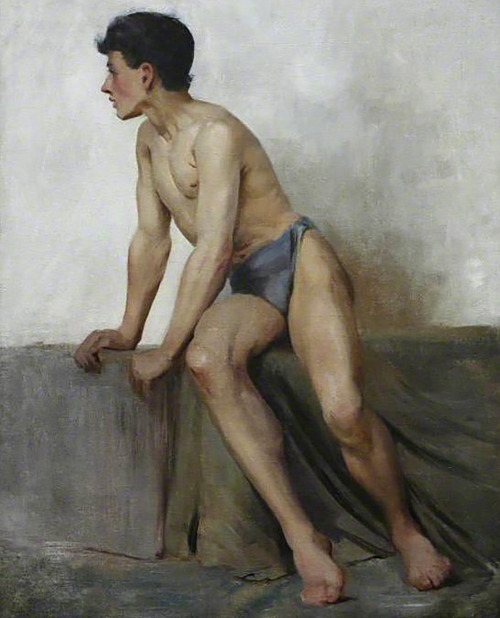 antonio-m:  “Seated Nude Study”, c.1877 by Henry Scott Tuke
