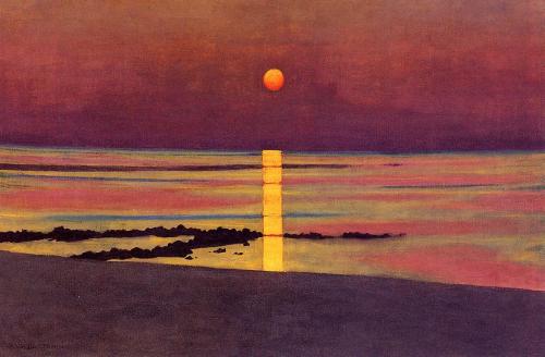 artist-vallotton: Sunset, 1913, Felix Vallotton Medium: oil,canvas