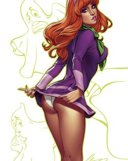 eliaschatzoudis:  #daphne BOO! #fanart #eliaschatzoudis #chat #scoobydoo #mysteryinc