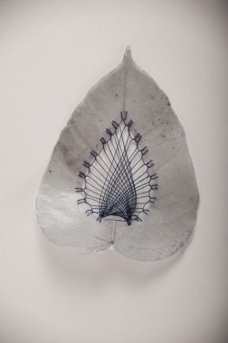 lustik:  Embroidered Leaves by Hillary Fayle. (photos: Natalie