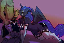 avante92artblog:  Luna giving out her Knightly rewards~  Luna~