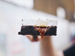 sweetoothgirl:  Salted Caramel Cocoa Brownie with Burnt Swiss