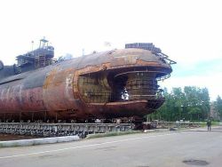 retrosci-fi:  “Soviet Typhoon-class submarine” ~retro-futurism