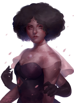 rinrindaishi: “Rhodonite”  A quick sketch of this gem who