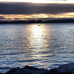 tinaegede:  #nuuk #greenland #ocean #sunset #boat #beautiful