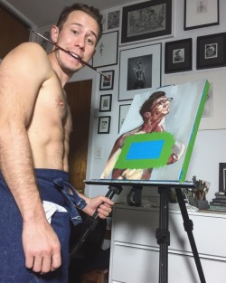 johnmacconnell:Finally getting a new painting started!  #johnmacconnell