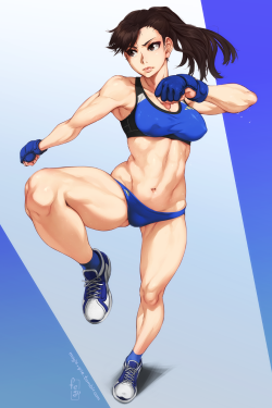 mugis-pie:  Chun Li’s fanart I made during September. Sporting