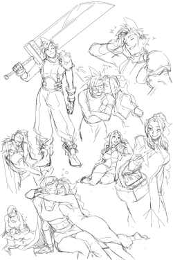 chirart:  More Final Fantasy 7 sketches. 