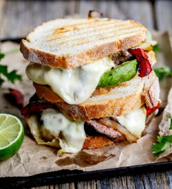 nom-food:  Steak fajita grilled cheese  I’m going to have