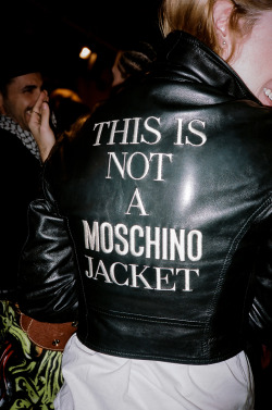 lvrstracy:  THIS IS NOT A MOSCHINO JACKET ! Photo By: Tracy
