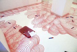  Permanent marker installations by Heike Weber. 