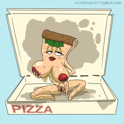 putricias-pit: Commission of that pizza lady from those Orbitz