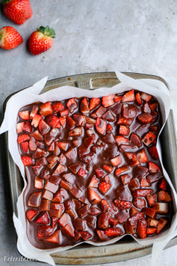 foodffs:  Chocolate Covered Strawberry Brownies (Gluten-Free,