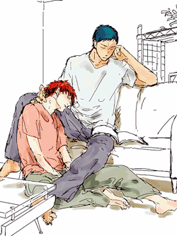 narukee:  Aokaga sleeping together (ღ˘⌣˘ღ)||©藻（もえぎ