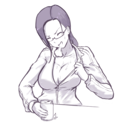 knifoon:Time for a drink. Drew the hand and added some sweat