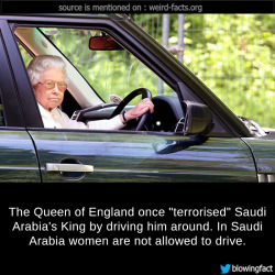 mindblowingfactz:    The Queen of England once “terrorised”