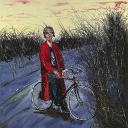 worldpaintings:  Zeng Fanzhi (Chinese, b.1964) Bicycle, oil