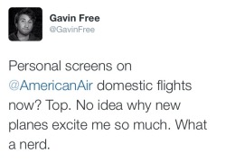 kiroujiswonderland:  Gavin’s conversation with American Airlines