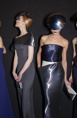 frenchoffence:  backstage at Armani Privé Couture SS 2011 