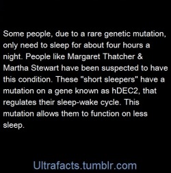 ultrafacts:  These “short sleepers” have a mutation on a