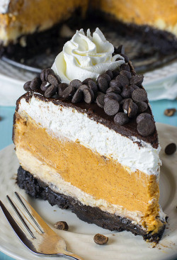 delicious-food-porn:  Pumpkin Chocolate Cheesecake with Oreo